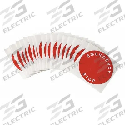 BRADY Legend Plate Label: 22 mm Panel Mounting Size, Round, 2 3/8 in Overall Dia - Labels for Push-Button Legends