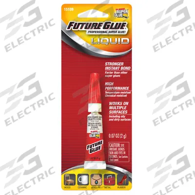 SUPER GLUE Instant Adhesive: Future Glue, Gen Purpose, 0.07 fl oz, Tube, Clear - General Purpose Instant Adhesives