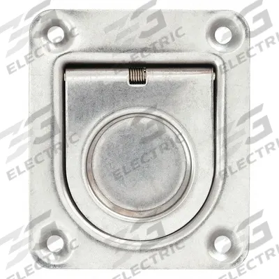 MONROE PMP Recessed Folding Pull Handle: Unthreaded Holes, Stainless Steel, Silver