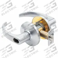 STANLEY SECURITY SOLUTIONS Door Lockset: Storeroom Lever Locksets, Chrome, ADA Compliant, LFIC (MPN 9K37D14DSTK626). Key specifications — Ligature Resistance: Not Ligature-Resistant; Brand: STANLEY SECURITY SOLUTIONS; Lockset Function ANSI Code: F86; Visual Indicator Message: No Message; Lockset Style: Curved Return; ADA Compliant: Yes; Finish: Satin Chromium-Plated : Zinc Alloy.