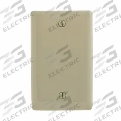 HUBBELL Wall Plate: Blank, 1 Gang, Ivory, Jumbo Size (MPN NPJJ13I). Key specifications — Brand: HUBBELL; Material: Nylon.