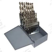 CLE-LINE Jobber Length Drill Bit Set: 29 Pc, 1/16" to 1/2" by 64ths, 135° Split Point, Fast Spiral (MPN C18622). Key specifications — attr1236168: Metal Index.