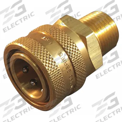 HANSEN Hydraulic Quick Connect Hose Coupling: 1/2 in, Brass, 75.71 lpm Max. Flow Rate - ST Series Hydraulic Quick-Connect Coupling Bodies