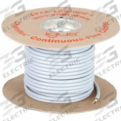 CHAINFLEX Control Cable: 16 AWG, 5 Conductors, 25 ft, PUR Jacket - Continuous Flexing Control Cables