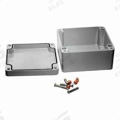HAMMOND Enclosure: Die-Cast Aluminum, 6 in x 6 in x 4 in, NEMA 12/13/4/4X/6/6P - Fiberglass Submersible Enclosures