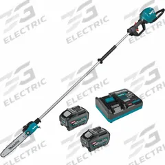 MAKITA Battery-Powered Pole Saw: 10 in Blade Lg, 8 ft to 8 1/8 ft Reach, 5.0 Ah, 40 V (MPN GAU01T). Key specifications — attr977593: Pole Saw; attr988039: GAU01T; attr977546: 5.0 Ah; attr1030094: No.