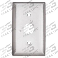 HUBBELL Wall Plate: Barrel Key, 1 Gang, Silver, Std Size (MPN SS12RKL). Key specifications — Brand: HUBBELL; Material: Stainless Steel.