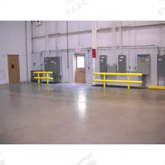 APPROVED VENDOR Guard Rail System: Straight, 42 in Top Rail Ht, 1 in Mounting Hole Dia, Guardrail (MPN SGR-2-120-42-P). Key specifications — Color: Yellow; Material: HDPE; Rail Mounting Style: Floor Mounted; Includes Mid-Rail: Mid-Rail Included.