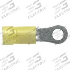 PANDUIT Ring Terminal: Yellow, Vinyl Insulation, 1/2 in Stud Size, 12 AWG to 10 AWG Wire Sizes (MPN PV10-12R-Q). Key specifications — attr1308027: PANDUIT; attr1356513: PV10.