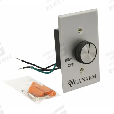 DELHI Speed Control: Dial, 120V AC, Silver Plate, 5 A - Dial Fan Speed Controls