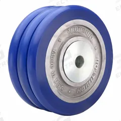 HAMILTON Caster Wheel: 8 in Wheel Dia., 3 in Wheel Wd, Polyurethane, 2,800 lb Load Rating, Aluminum (MPN W-830-SWC85-1). Key specifications — Brand: HAMILTON; Tread Shape: UltraGlide; Wheel/Tread Color: Blue.