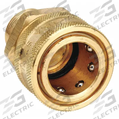 PARKER Hydraulic Quick Connect Hose Coupling: 3/8 in, Brass, 45.42 lpm Max. Flow Rate - ST Series Hydraulic Quick-Connect Coupling Bodies
