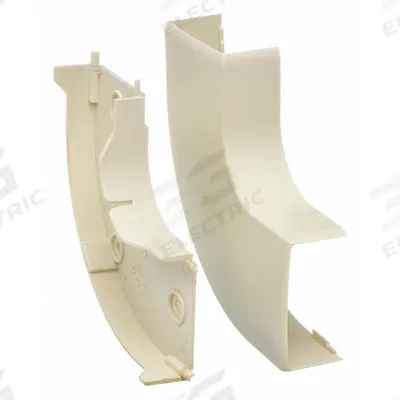 LEGRAND 90 Degrees Flat Elbow: PN10, 1 3/4 in Wd, 3/4 in Ht, Plastic - 90 Degree Elbows for Nonmetallic Single-Channel Raceways