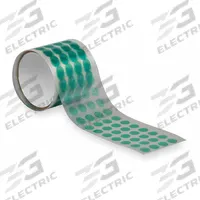TAPECASE Film Tape: Disc, 5/8 in Dia, 3.3 mil Thick, Polyethylene Film, Silicone, Green, 250 PK (MPN 15C638). Key specifications — Series: A.