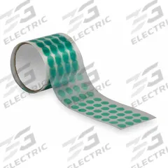 TAPECASE Film Tape: Disc, 5/8 in Dia, 3.3 mil Thick, Polyethylene Film, Silicone, Green, 250 PK (MPN 15C638). Key specifications — Series: A.