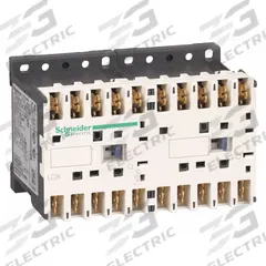 SCHNEIDER IEC Magnetic Contactor: Reversing, 3 Poles, 3NO Contacts, 9 A, 24V AC Coil (MPN LC2K09107B7). Key specifications — Brand: SCHNEIDER; Integrated Surge Suppression: No.