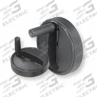 KIPP Hand Wheel: Solid, Fold Away Handle, Thermoplastic, 1/2 in Bore, 100 mm Dia, Black (MPN K0258.2100CP). Key specifications — Brand: KIPP.