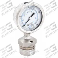 KODIAK Vacuum Gauge with Diaphragm Seal: 0 psi to 200 psi, KC301/DSM35, 2 1/2 in Dial, Mineral Oil (MPN KC301L25200/DSM3512). Key specifications — Brand: KODIAK; Gauge Case Liquid: Glycerin; Seal Fill Liquid: Mineral Oil; Gauge Case Material: 304 Stainless Steel; Seal Lower Housing Material: 316 Stainless Steel; Accuracy: ±1.60%; Gauge Wetted Parts: Stainless Steel.