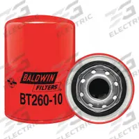 BALDWIN FILTERS Hydraulic/Transmission Filter: Hydraulic Fluid, 1 1/8"-16 Thread Size, Spin-On (MPN BT260-10). Key specifications — Media Material: Cellulose; Brand: BALDWIN FILTERS; Compatible Fluid Type: Hydraulic Fluid; Compatible Vehicle Make: Massey Ferguson; Includes: G381-A Integral Gasket; Thread Size: 1-1/8"-16.