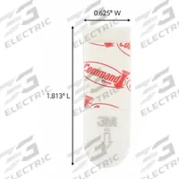 COMMAND Small Poster Strip: 0.63 in Overall Wd, 1.81 in Overall Lg, White, Double-Sided, Foam (MPN 17024-S256NA). Key specifications — Brand: COMMAND; Material: Foam.