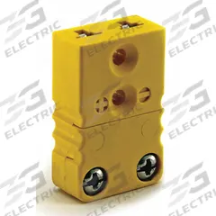 DAYTON Thermocouple Jack: Jack, For Type K Thermocouple Type, Mini Plug, Flat, Flat (MPN 36GK90). Key specifications — attr1432255: Flat; attr1276097: Jack; attr1276100: Alumel; attr1276082: Mini Plug; attr1276092: DAYTON; attr1276087: Yellow; attr1276088: Glass-Filled Thermoplastic; attr1276089: 36GK90.