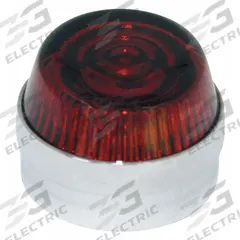 EATON Pilot Light Lens: 30 mm Panel Mounting Hole Dia, Red, Fresnel, Incandescent/LED, 10250T (MPN 10250TC7N). Key specifications — Brand: EATON; Compatible with Series: 10250T; Lens Material: Glass.