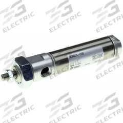 SMC Round Body Cylinder: 3/4 in Bore, 3 in Stroke, Stainless Steel, Nose Mounting, 1/8 in NPT, NCM (MPN NCMB075-0300S). Key specifications — attr1133716: Rotating Rod.