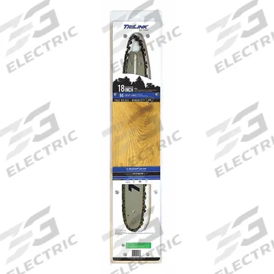 TRILINK Chainsaw Bar and Chain: 18 in Compatible Bar Lg, 3/8 in, 0.05 in Gauge - Chain & Bar Sets