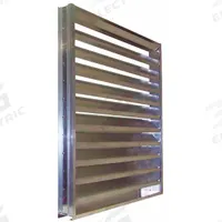 54"H 54"W Drnbl Extrd Alu Intake Louver: Hat Channel, Recess Mount, 53 1/2 in H, 53 1/2 in W (MPN 45C670). Key specifications — Brand: DAYTON; Maximum Air Velocity: 3000 fpm.