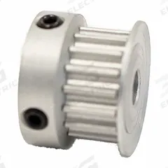 DAYTON Timing Pulley: Modified Curvilinear, Fixed, For GT Timing Belt Section, For 6 mm Belt Wd (MPN 17-3P06M6CA6). Key specifications — Brand: DAYTON; Finish: Clear Anodized; For Belt Series: Powerhouse®.