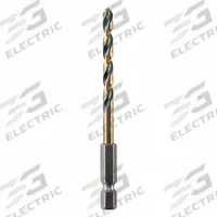 DEWALT Hex Shank Drill Bit: 11/64", 135° Split Point, Black & Gold HSS, Impact Rated (MPN DWA5011). Key specifications — attr1234973: Impact Rated; attr1234966: DEWALT; attr1234978: 0.1719.