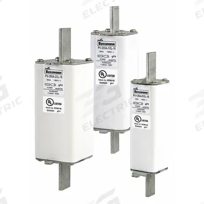 BUSSMANN Solar Fuse: PV-L Series, Fast-Acting, 355 A - Fast-Acting Bolt-On Fuses