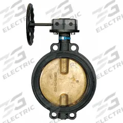 MILWAUKEE VALVE Butterfly Valve: 8 in Pipe Size, Concentric, 250 psi Max. Pressure (CWP), Wafer, FKM (MPN HW334V). Key specifications — Brand: MILWAUKEE VALVE; Handle Type: Gear Operated Handwheel; Disc Material: CF8M Stainless Steel.