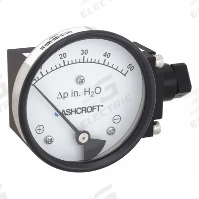 ASHCROFT Differential Pressure Gauge: In-Line, 1/4 in NPT Female, 1132, 3 1/2 in Dial - Medium & High Operating Pressure Differential Gauges