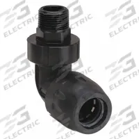 TRANSAIR Push-Fit Elbow Fitting: 1 in OD x 1/2 in Pipe Size, Push-to-Connect x MNPT, Polyamide (MPN 6609 25 22GR). Key specifications — Brand: TRANSAIR.