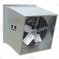 Exhaust Fan: Belt Drive, 30 in Blade, 1/2 hp, Totally Enclosed Air Over, 7,500 cfm, 115/230V AC (MPN 305S12). Key specifications — Nameplate Voltage: 115/230V AC; Motor Enclosure: Totally Enclosed Air Over; Brand: SCHAEFER; Frame Finish: Galvanized; Frame Material: Steel.