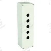 SCHNEIDER ELECTRIC Push Button Enclosure: 22mm, 5 Holes, Aluminum, NEMA 13/4 (MPN XAPG59505). Key specifications — Brand: SCHNEIDER; Environments & Applications: Washdown-Corrosion-Resistant.