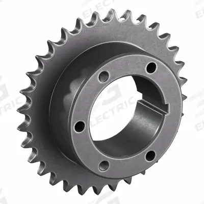 TSUBAKI Sprocket: For 50 Chain, 32 Teeth, 6.376 in Pitch Dia, 6.721 in Outside Dia - Size 50 Bushed-Bore Roller Chain Sprockets