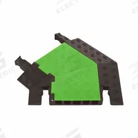 CHECKERS HI-VIZ CABLE PROTECTOR: 5 Channels, Hinged, 1 13/40 in Max Cable Dia, 19 3/4 in Wd (MPN GDT5X125-L-FLGB). Key specifications — Brand: CHECKERS; Color: Fluorescent Green/Black; Component: Cover; Material: Polyurethane.