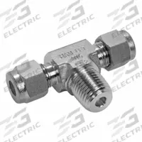 HAM-LET Compression Tee Fitting: 3/8 in OD x 3/8 in OD x 1/2 in Pipe Fitting Size, Stainless Steel (MPN 772L SS 3/8 X 1/2). Key specifications — Series: Let-Lok; Compatible Fitting Brands: Swagelok; Brand: HAM-LET.