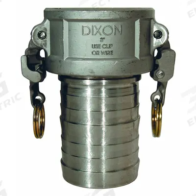 DIXON VALVE & COUPLING Cam and Groove Coupling: 1 1/4 in Coupling Size, 250 psi Max. Working Pressure @ 70 F - Type C Stainless Steel Cam & Groove Fittings