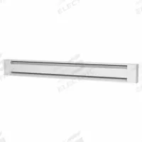 MARKEL Electric Baseboard Heater: Commercial Grade, 1250 W/938 W, Thermostat Included, White (MPN 3712H-060T2). Key specifications — Thermostat Included: Thermostat Included; Duty Rating: Commercial Grade; Housing Style: Conventional; Wattage Output: 938 W; Housing Color: White; Voltage: 208/240 V; Brand: MARKEL.