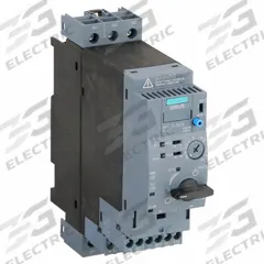 SIEMENS IEC Magnetic Motor Starter: Non-Reversing, 3 Poles, Electronic Protection, 32 A, 24V AC/DC (MPN 3RA6120-1EB32). Key specifications — Brand: SIEMENS; Pilot Lights Included: None; Auxiliary Contacts Included: 1NO/1NC.