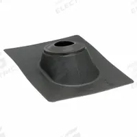 15"H 11"W ThrmPlsc Roof Vent Pipe Flshng: For Pitched Roof, Rectangular Base, For 1 Pipes, Rubber (MPN 11910). Key specifications — Top Opening: Open; Material - Collar: Rubber; Brand: OATEY.