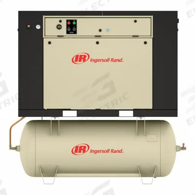 INGERSOLL RAND Quiet Enclosed Reciprocating Compressor: 10 hp, 2 Stage, Horizontal, 120 gal - Quiet Enclosed Reciprocating Electric Air Compressors