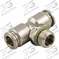 AIGNEP Push-Fit Wye Fitting: 6 mm OD x 6 mm OD Size, Push-to-Connect x Push-to-Connect x MBSPP (MPN 60215X-6-M5). Key specifications — Brand: AIGNEP; Thread Size A: M5.