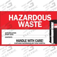 BRADY DOT Handling Label: Handle With Care!/Contains Haz or Toxic Wastes, 6 in x 4 in, Paper, 100 PK (MPN 60445). Key specifications — Message: Handle With Care!; Contains Hazardous or Toxic Wastes; Background Color: White; Brand: BRADY.