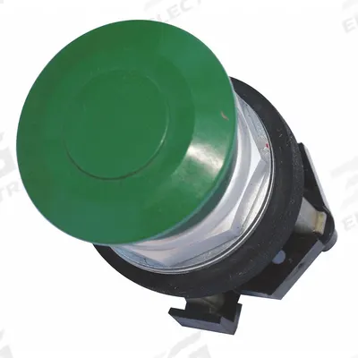 EATON Mushroom Head Push Button: Non-Illuminated, Mushroom Head Profile, Metallic - Mushroom-Head Push Buttons