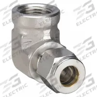 PARKER Compression Fitting Elbow: 1/2 in OD x 1/2 in Pipe Fitting Size, Compression x FNPT (MPN 8FEL8N-316). Key specifications — Compatible Fitting Brands: Parker A-LOK; Brand: PARKER.