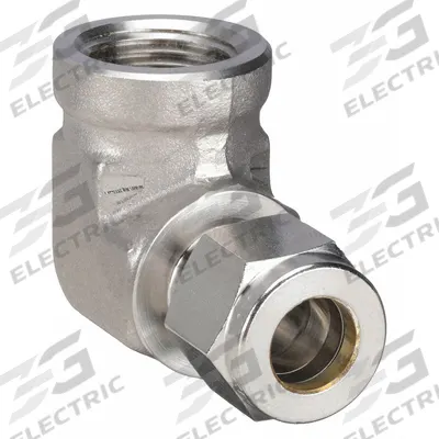 PARKER Compression Fitting Elbow: 1/2 in OD x 1/2 in Pipe Fitting Size - Double-Ferrule Stainless Steel Fittings
